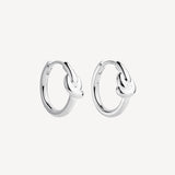 Nature's Knot Huggie Earring Silver