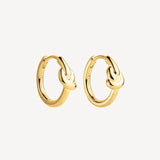 Najo Nature's Knot Huggie Earring Gold