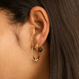 Najo Nature's Knot Huggie Earring Gold