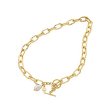 Liberte Darcy Gold Pearl Necklace