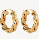 Najo Glamour Hoop Earrings Gold