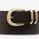 Status Anxiety LET IT BE Belt Choc/Gold - SM